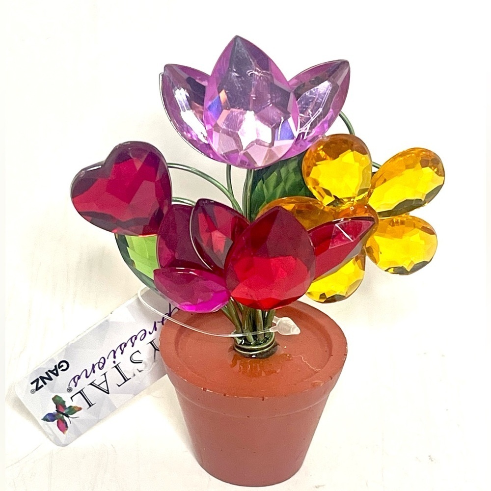 BNWT Ganz Crystal Expressions Bountiful Garden Posey Pot - Tulip and Daisy​ - Picture 3 of 7